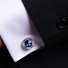 Round blue crystal cufflinks - 2 piecesCufflinks
