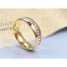 Elegant ring with crystals - stainless steel