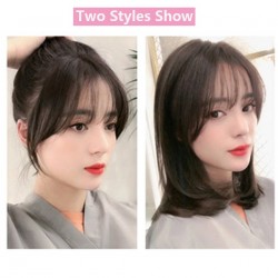 Hair bang - synthetic hair with clip - volumizing / hair extensionWigs