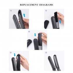 4 in 1 - hair straightener / curler with interchangeable waved plates
