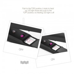 2 in 1 - hair straightener / curler - ceramic plates - with temperature control