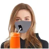 Mouth / face protective mask - reusable - with straw hole for drinking