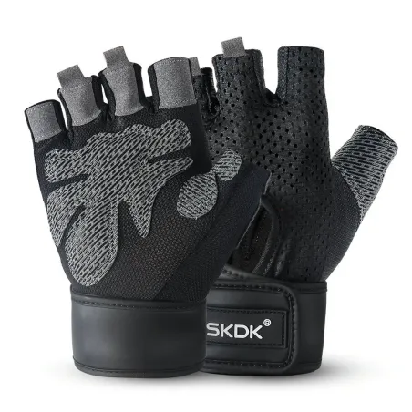 Fitness / gym / training / cycling - gloves - with wrist support strap - non-slip