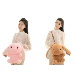 Bunny - rabbit - plush toy - pillow - small backpack - 45cm