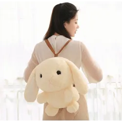 Bunny - rabbit - plush toy - pillow - small backpack - 45cm