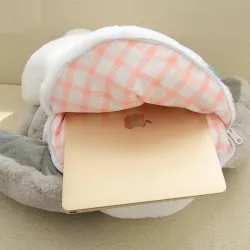Bunny - rabbit - plush toy - pillow - small backpack - 45cm