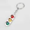 Crystal traffic lights - metal keychainKeyrings