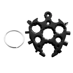 20 in 1 - multi tool screwdriver - snowflake shape - with keychain