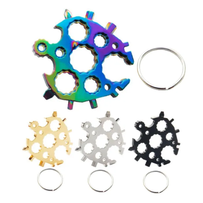 20 in 1 - multi tool screwdriver - snowflake shape - with keychain
