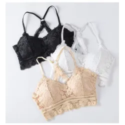 Sexy lace top - seamless bra with push-up