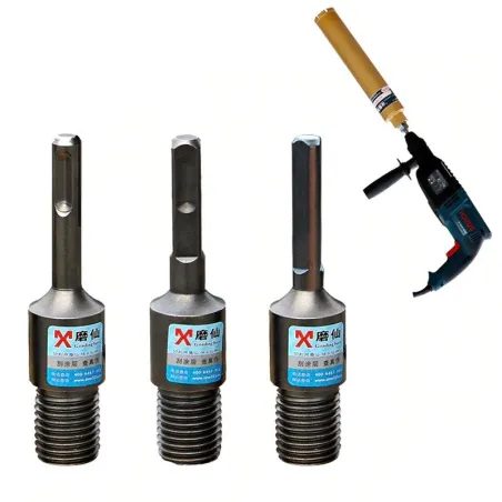 Diamond core bit - electric drill adapter - SDS Plus M22 - round - square - triangle