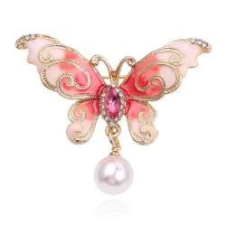 Crystal brooch - butterfly - hanger - leaves