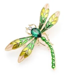 Crystal dragonfly - brooch