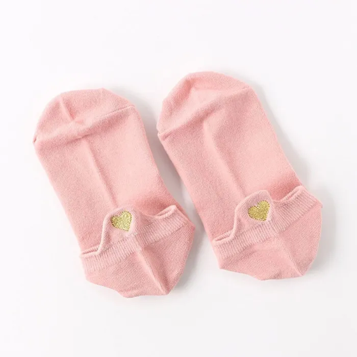 Short socks - ankle length - with a heart - unisex