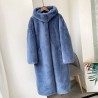 Fashionable fur coat with hoodieJackets