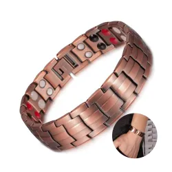 Vintage copper bracelet - magnetic - health - energy - unisex