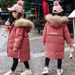 Thick winter jacket - with fur hood - waterproof