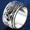 Ancient Chinese dragon ring - 925 sterling silver