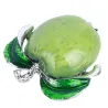 Red / green apple - elegant brooch