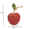 Red cherry with crystals - brooch