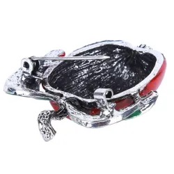Red / green apple - elegant brooch