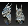 Stainless steel ring with a dragon head - Punk / Gothic style