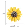 Sunflower - metal brooch
