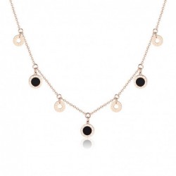 Gold necklace - round charms with Roman numbersNecklaces