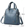 Multifunctional shoulder bag - leather backpack