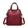 Multifunctional shoulder bag - leather backpack