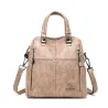 Multifunctional shoulder bag - leather backpack