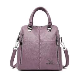 Multifunctional shoulder bag - leather backpack