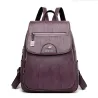 Leather backpack - with hand strap / zippersBackpacks