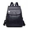 Leather backpack - with hand strap / zippersBackpacks