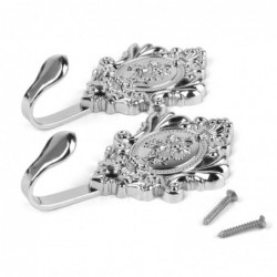 Curtain hooks - rose pattern - 2 pieces