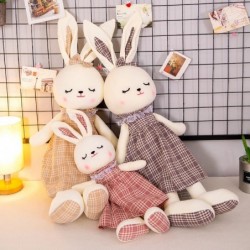 Rabbit in checkered dress - stuffed toy / dollCuddly toys