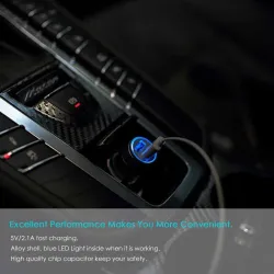 Universal phone car charger - dual USB - fast chargingInterior accessories