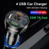 Car phone charger - quick charge 3.0 - 18W - with 2 - 3 - 4 USB ports