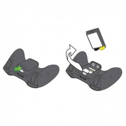 Battery back cover - for Xbox 360 controller - with 4 silicone thumbsticks cap coverControllers