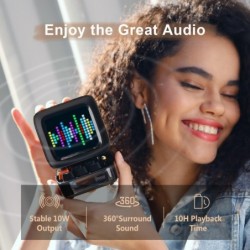 Retro Bluetooth speaker - pixel art - alarm clock - LED display - gaming board - DJ mixerBluetooth speakers