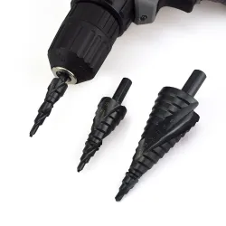HSS cobalt step drills - nitrogen spiral - 4-32mm / 4-20mm / 4-12mm