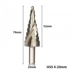 HSS screw drills - 4-20mm / 4-30mm - spiral grooved - pagoda drill