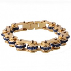 Motorcycle chain - bracelet - with crystals - unisex