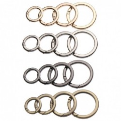 Spring O-ring buckle - round push trigger - hook - carabiner - 19mm - 25mm - 32mm - 38mm