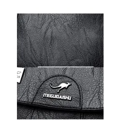 Leather backpack - with hand strap / zippersBackpacks