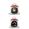 Leather backpack - shoulder bag - with openable back pocket