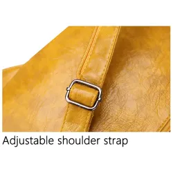 Trendy backpack - front zippers / buckle - wax leather