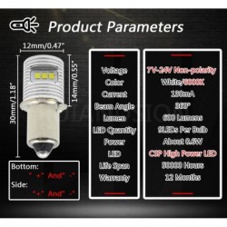 P13.5S / E10 - LED-pære - 6000K hvit - for lommelykt - 2 stk.