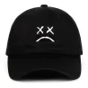 Baseball cap / snapback - adjustable strap - sad face logo