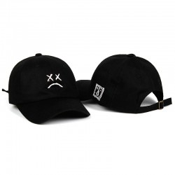 Baseball cap / snapback - adjustable strap - sad face logo